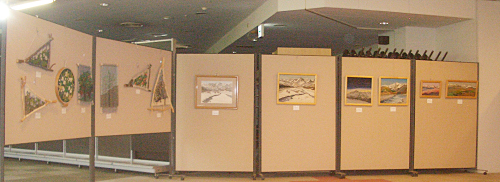 絵織り作品展の会場